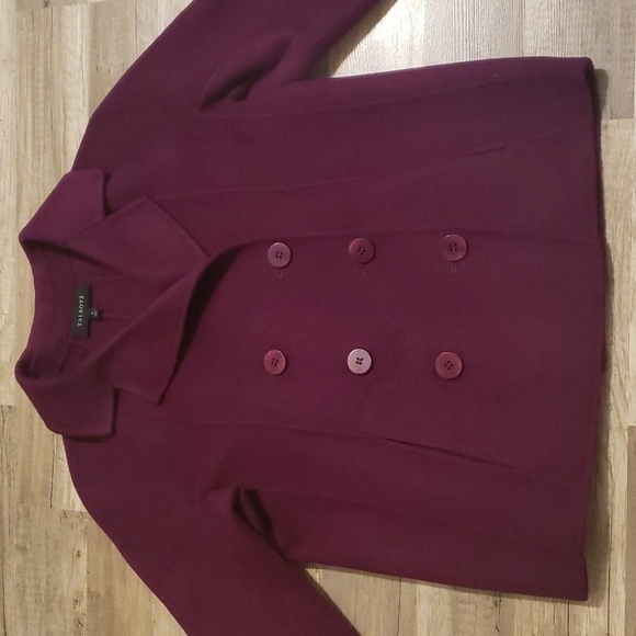 TALBOTS WOOL BLEND CROPPED DOUBLE BREASTED JACKET SZ 4 - Picture 3 of 14